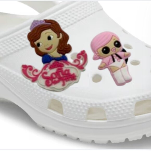 BOGO! Crocs Style Shoe Charms Jibbitz Sofia the First & LOL Surprise 2pc Set NEW - Picture 1 of 5